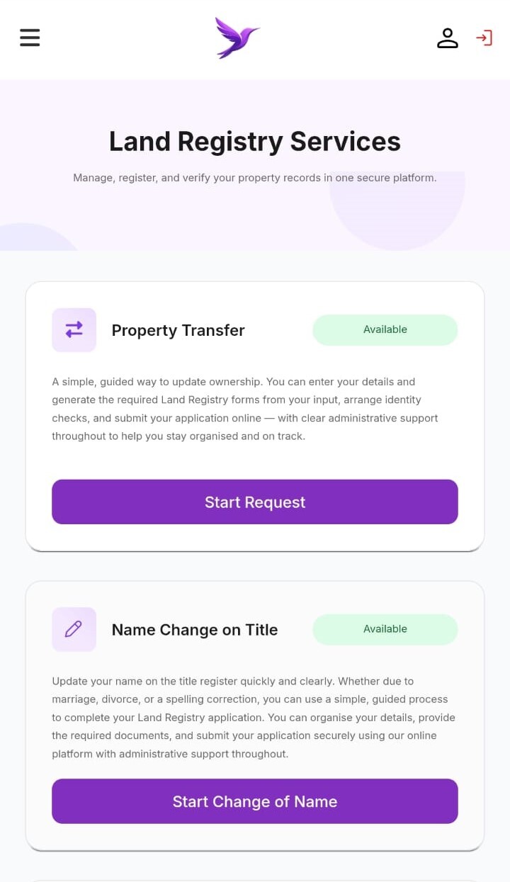 Property Swift Dashboard Mobile